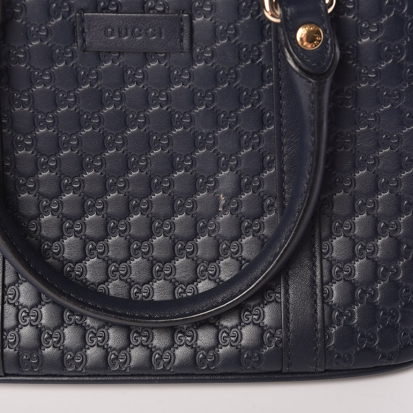 Soft Microguccissima Mini Dome Bag Blue
