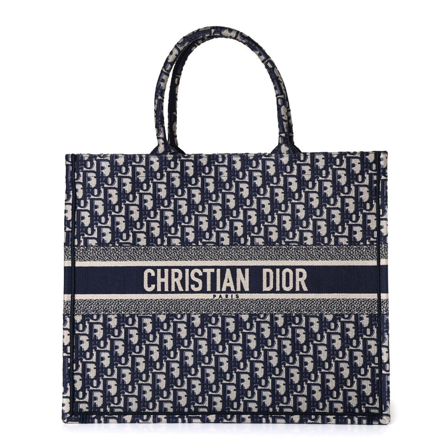 Oblique Book Tote Blue Multicolor