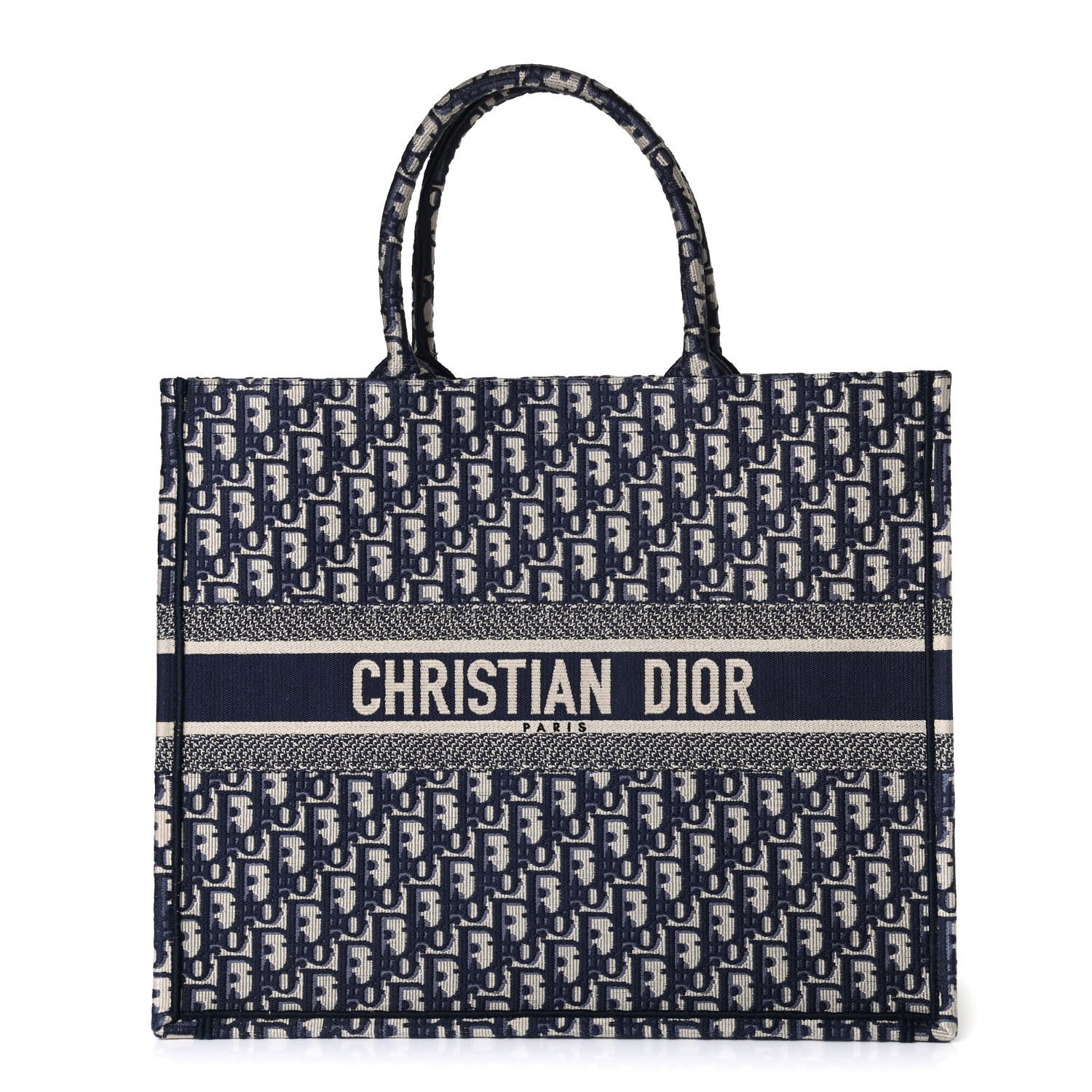 Christian Dior Oblique Book Tote Blue Multicolor 1 of 4