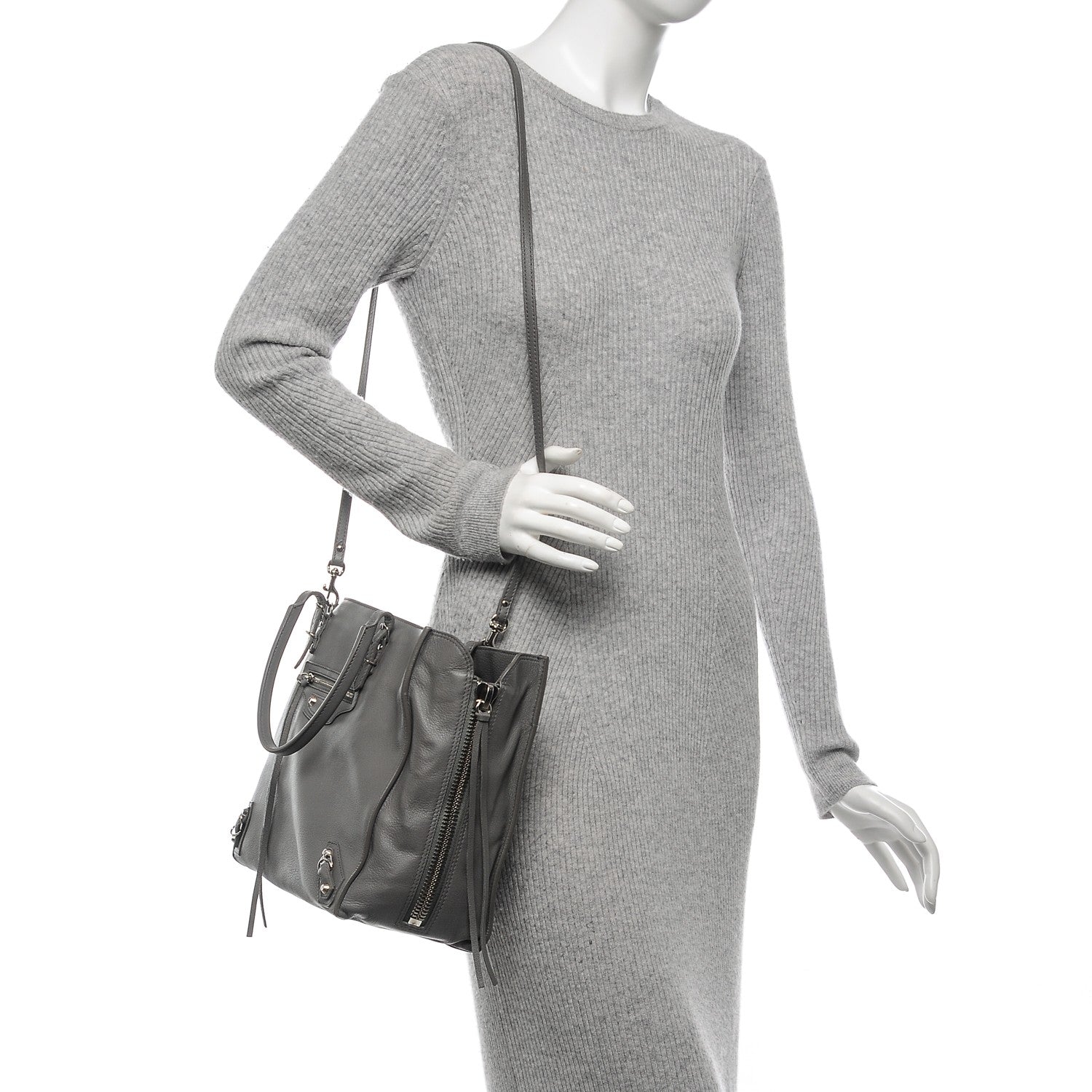 Balenciaga Veau Papier B4 Zip Around Tote Gris Acier 2 of 7