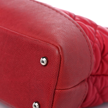 Chanel Calfskin Caviar Quilted Large Shopping Tote Red 10 of 16