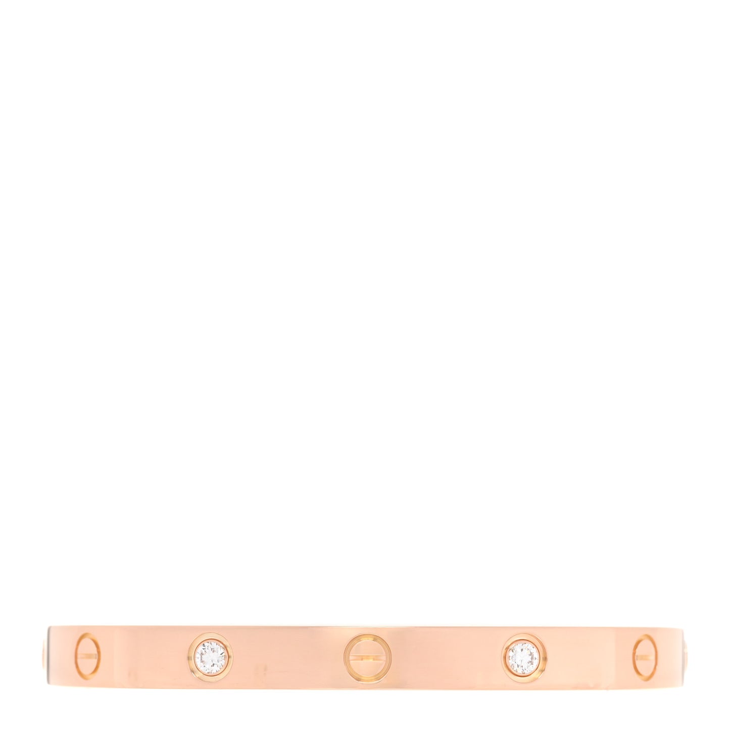 18K Pink Gold 4 Diamond LOVE Bracelet 17