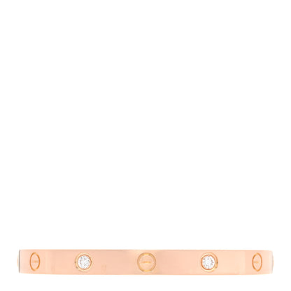 Cartier 18K Pink Gold 4 Diamond LOVE Bracelet 17 2 of 5