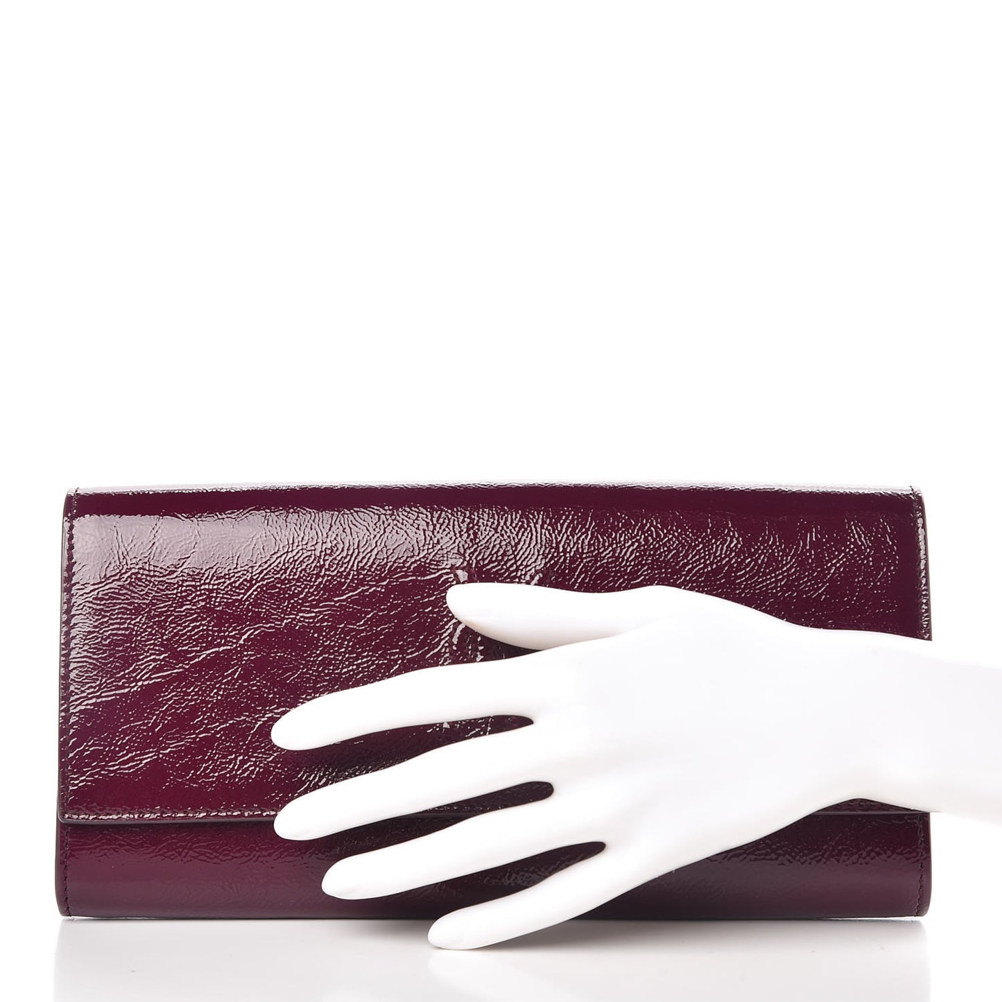 Textured Patent Small Belle De Jour Clutch Purple
