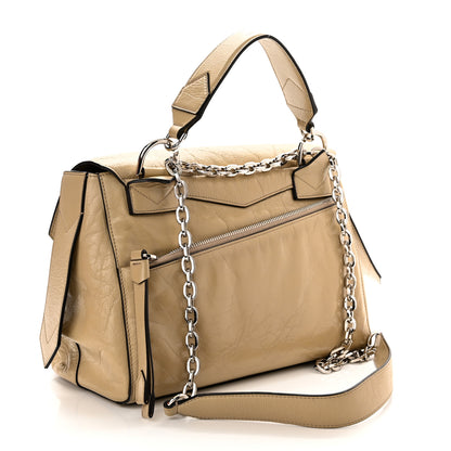 Givenchy Creased Patent Calfskin Medium ID Flap Dune 3 of 12
