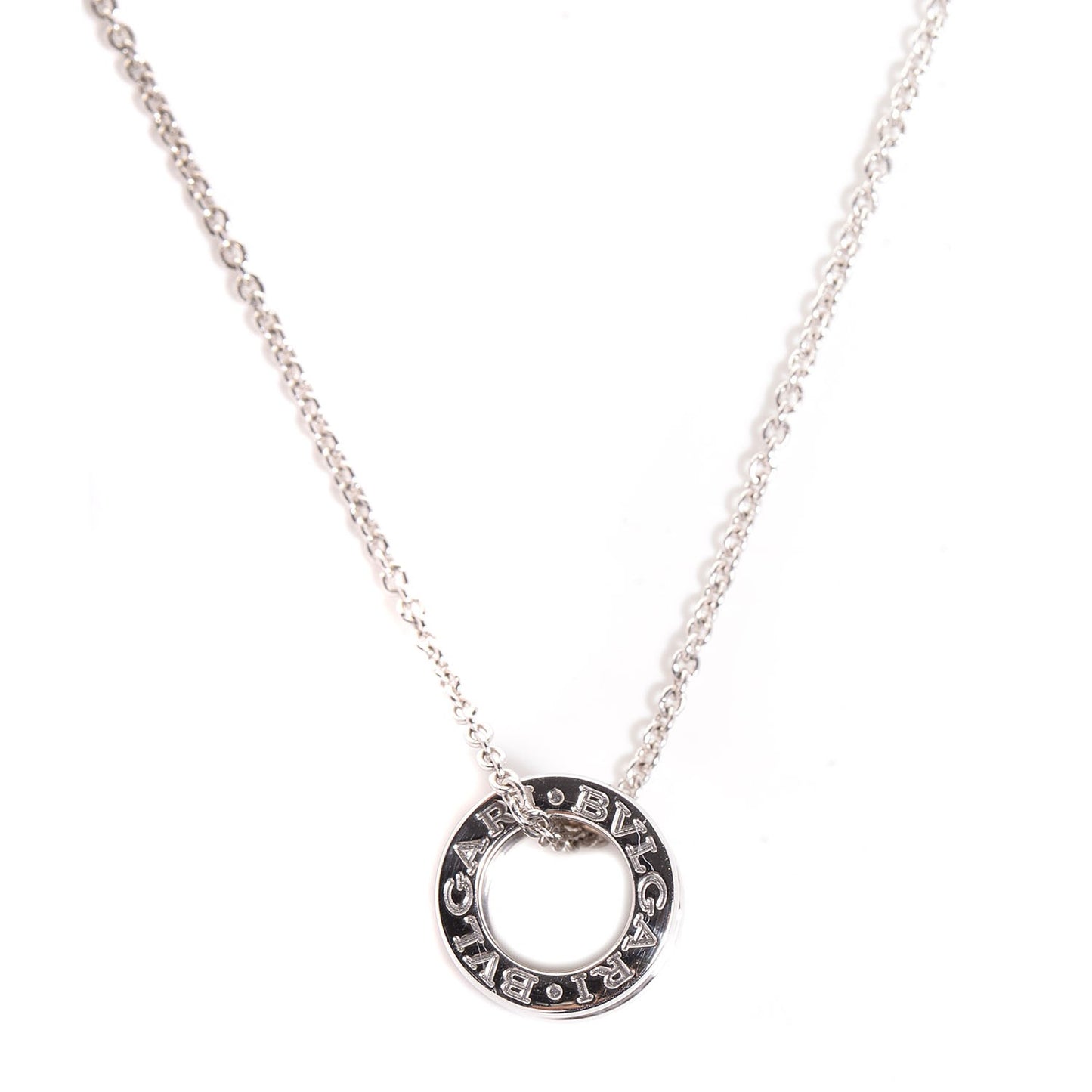 18K White Gold B.Zero1 Pendant Necklace