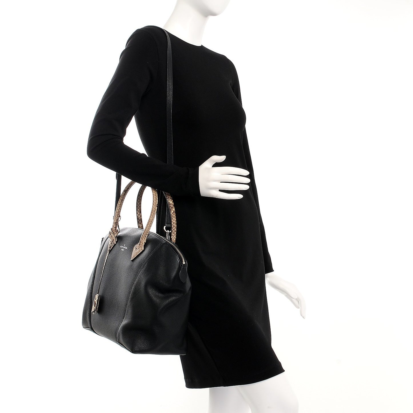 Veau Cachemire Python Soft Lockit MM Black