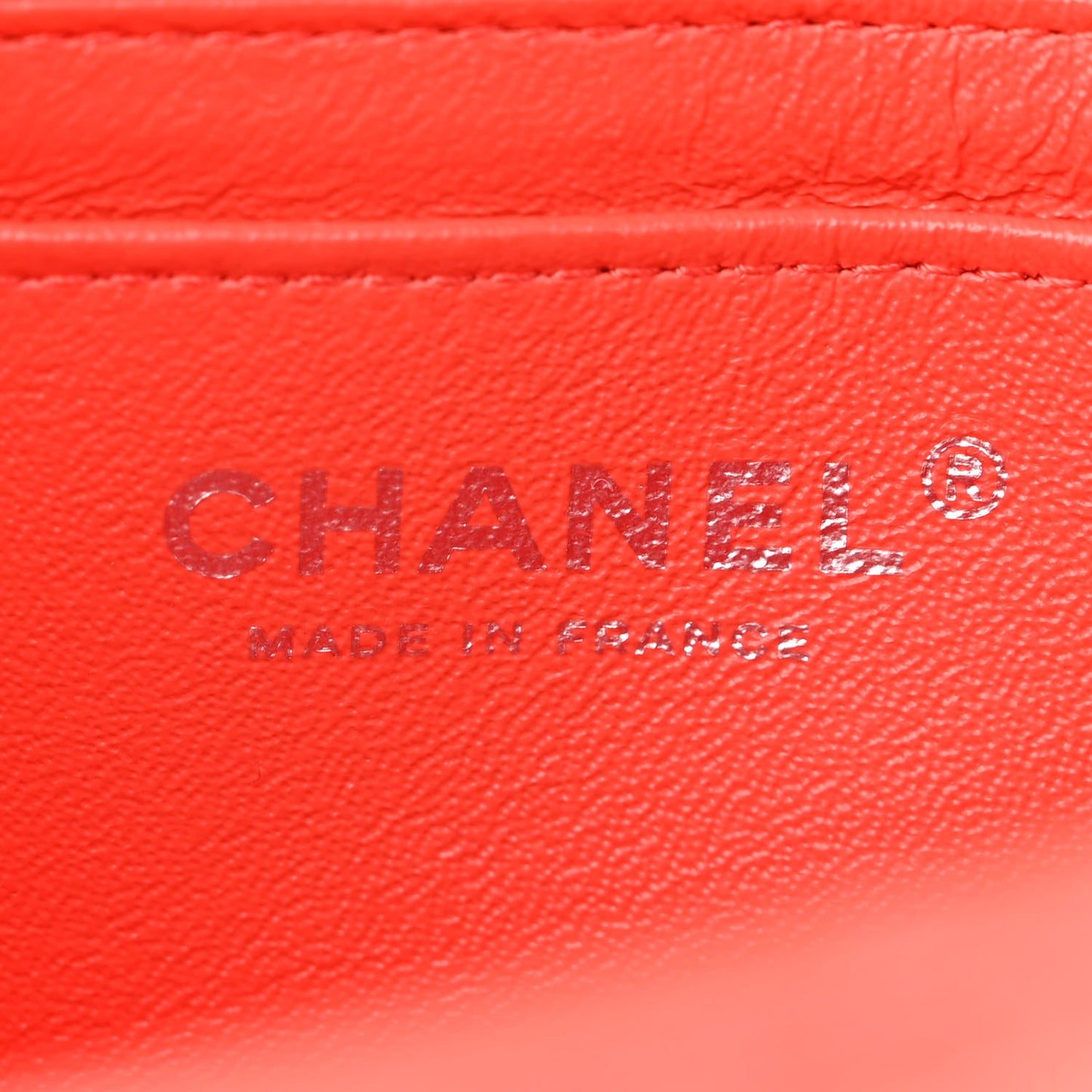 Lambskin Quilted Mini Rectangular Flap Red