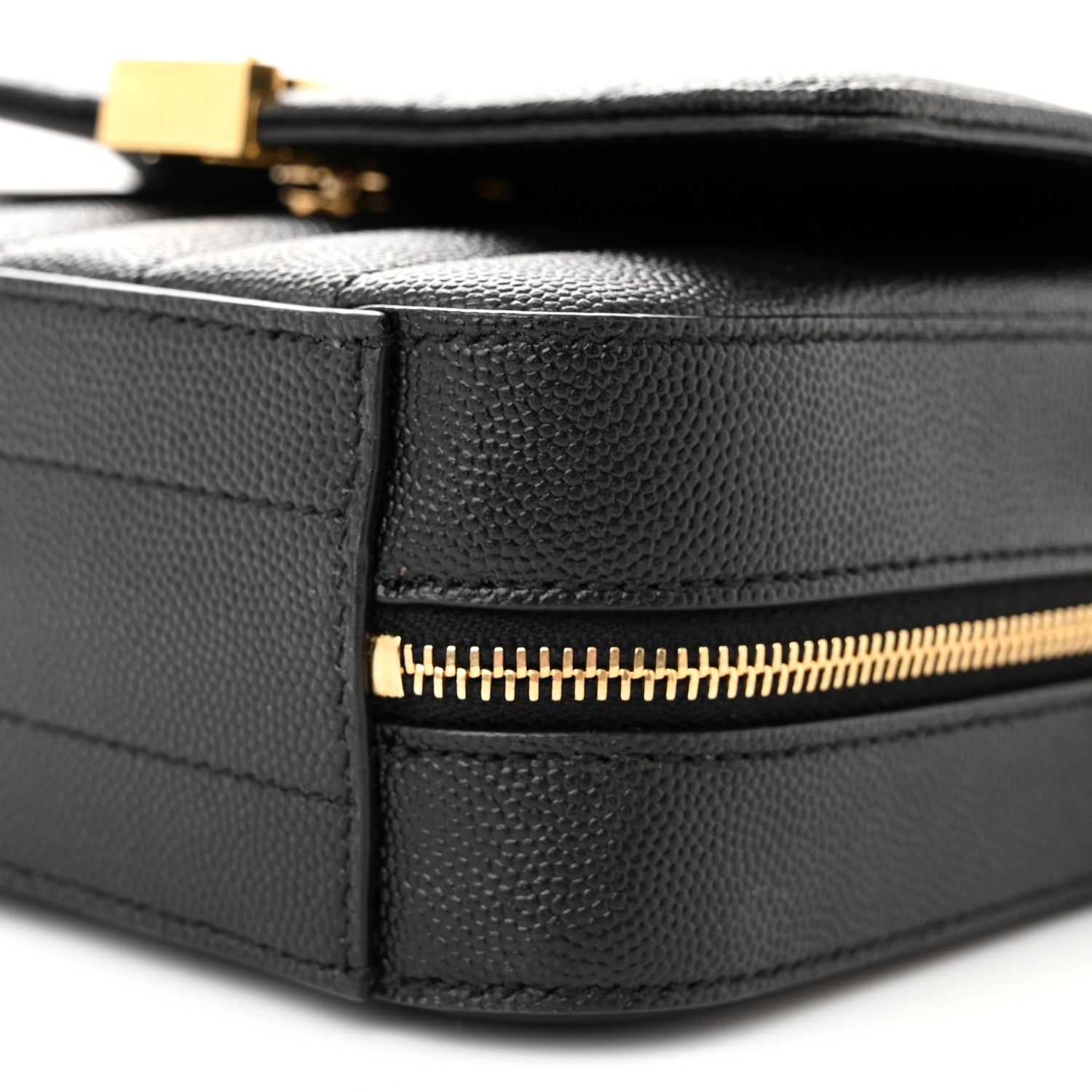 Saint Laurent Grained De Poudre Matelasse Monogram Vicky Camera Bag Black 10 of 13
