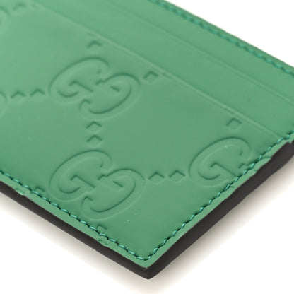 Gucci Rubber Effect GG Embossed Card Holder New Shamarock 8 of 8