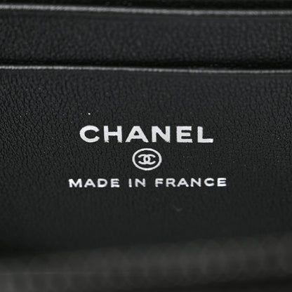 Chanel Lambskin Quilted Small Top Handle Vanity Case With Chain So Black 6 of 13