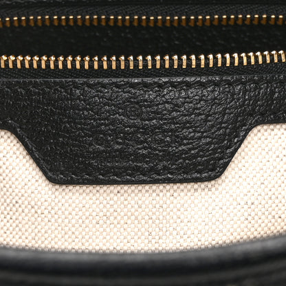 Gucci Jacquard Denim GG Monogram Small Jackie 1961 Hobo Black Ivory 6 of 11