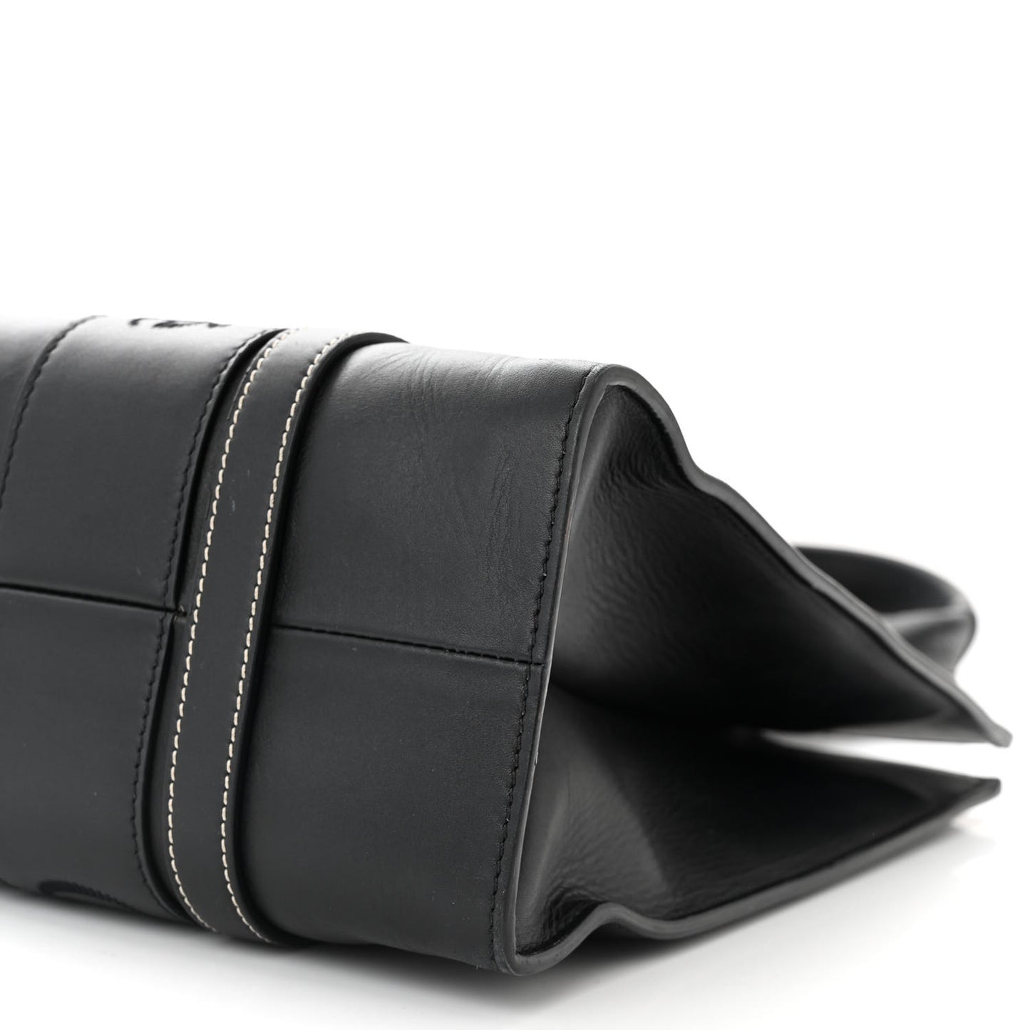 Calfskin Medium Woody Tote Black