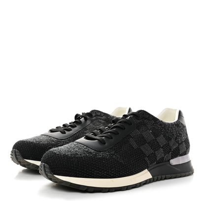 Louis Vuitton Calfskin Damier Run Away Sneakers 8 Graphite 3 of 8