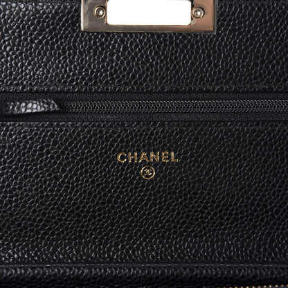 Chanel Caviar Quilted Golden Class Wallet On Chain WOC Black 8 of 12