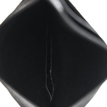 Saint Laurent Grain De Poudre Matelasse Chevron Monogram Credit Card Case Black 5 of 8