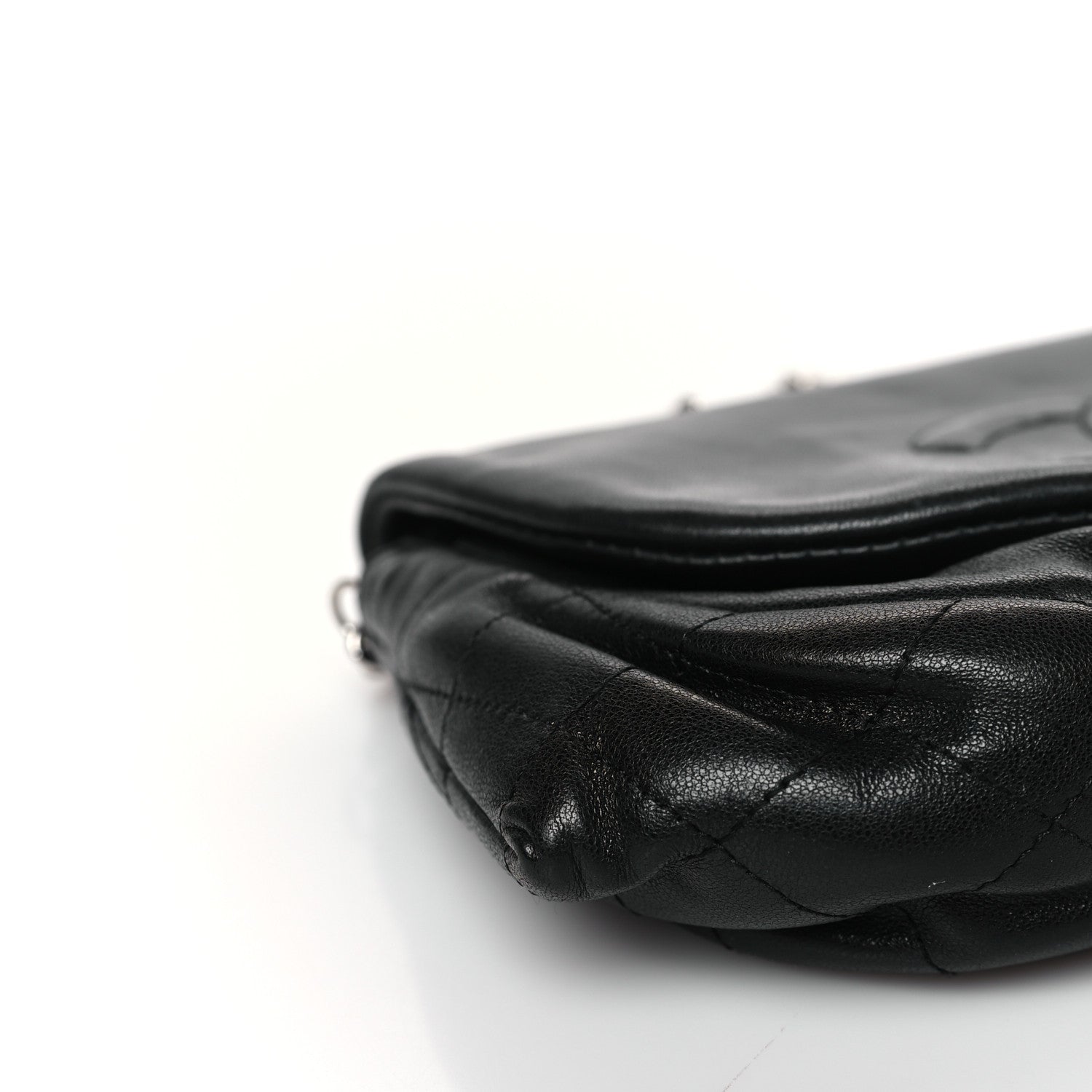 Chanel Lambskin Half Moon Wallet On Chain WOC Black 9 of 10