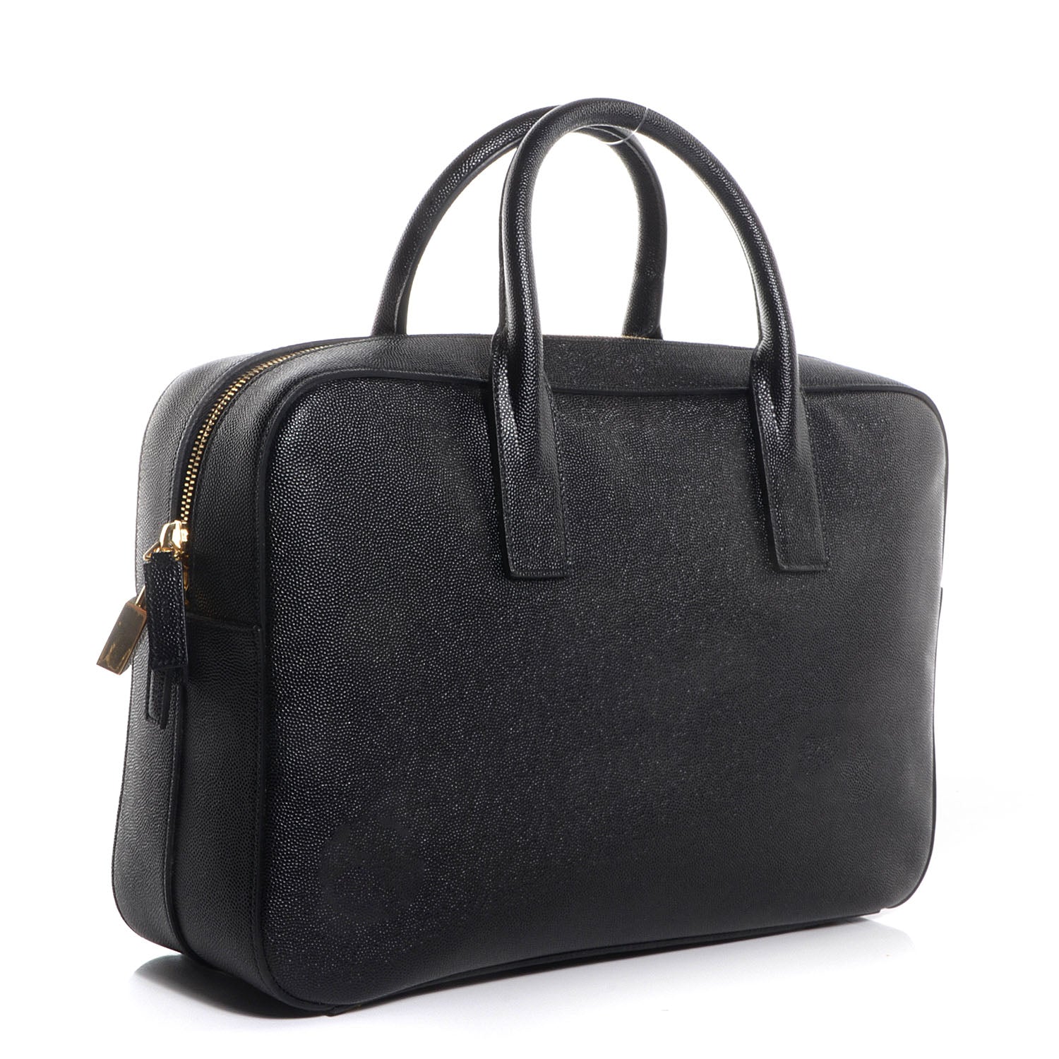Saint Laurent Grain de Poudre Medium Museum Briefcase Black 3 of 9