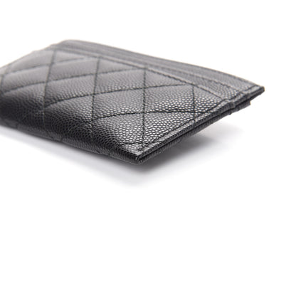 Chanel Caviar Quilted Boy Card Holder Black 9 of 10