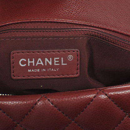 Chanel Caviar Quilted City Shopping Tote Dark Red 15 of 18