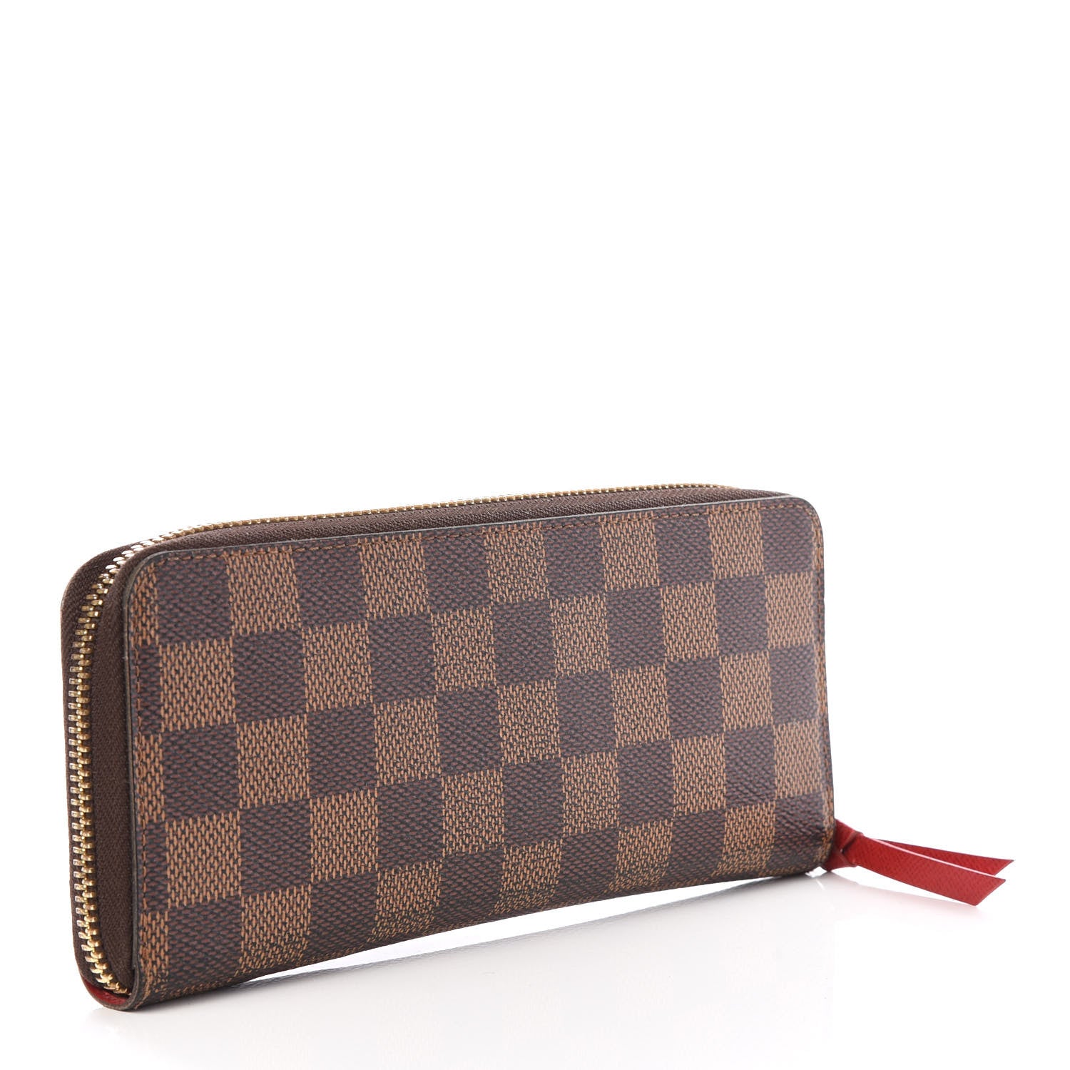 Louis Vuitton Damier Ebene Clemence Wallet Cherry 2 of 10