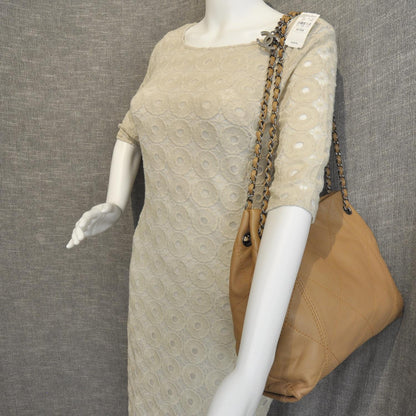 Chanel Lambskin Quilted Shoulder Bag Camel 2 of 9