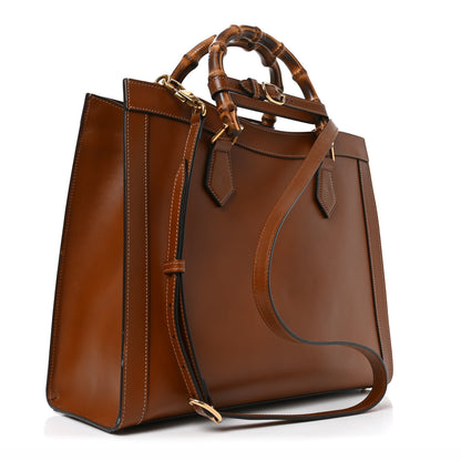 Gucci Charisma Calfskin Gucci Embossed Medium Diana Tote Bag Peanut Brown 3 of 10