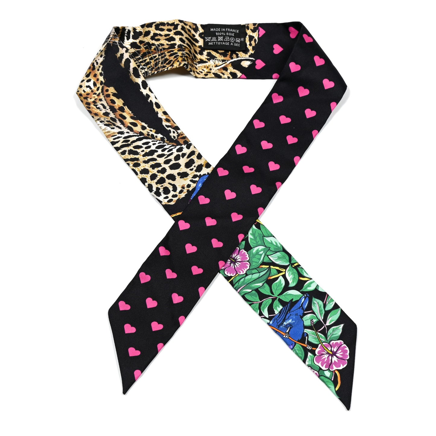 Silk Jungle Love Love Twilly Black Vert Rose Vif