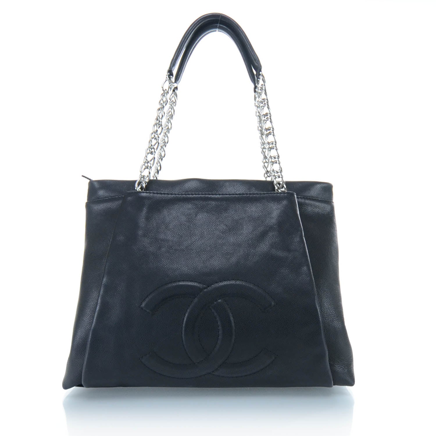Chanel Caviar Leather CC Tote Black 1 of 9