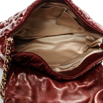 Chanel Calfskin Bubble Quilt Flap Bag Red 5 of 7