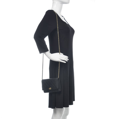 Chanel Caviar Quilted Boy Wallet On Chain WOC Black 2 of 16