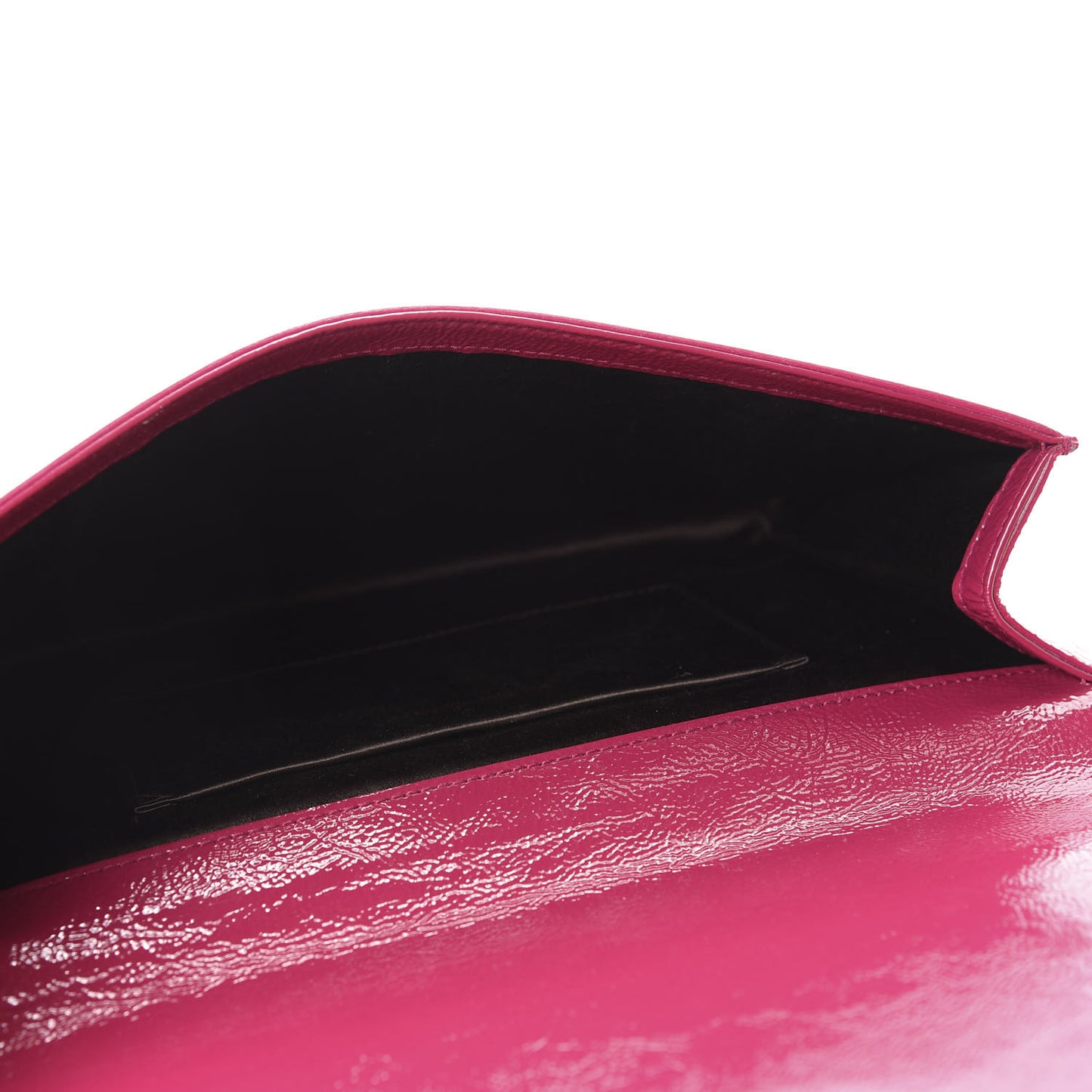 Textured Patent Monogram Large Belle De Jour Clutch Fuchsia