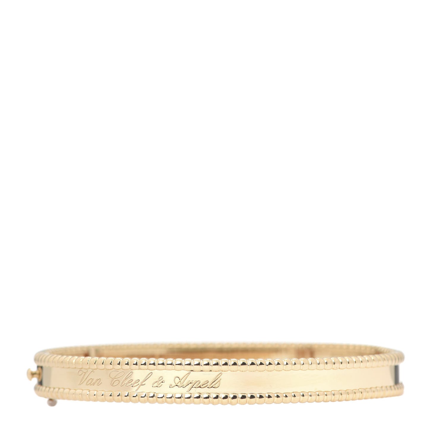 18K Yellow Gold Perlee Signature Bangle Bracelet L