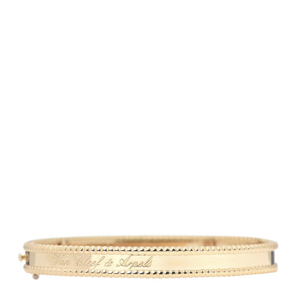 Van Cleef & Arpels 18K Yellow Gold Perlee Signature Bangle Bracelet L 1 of 5