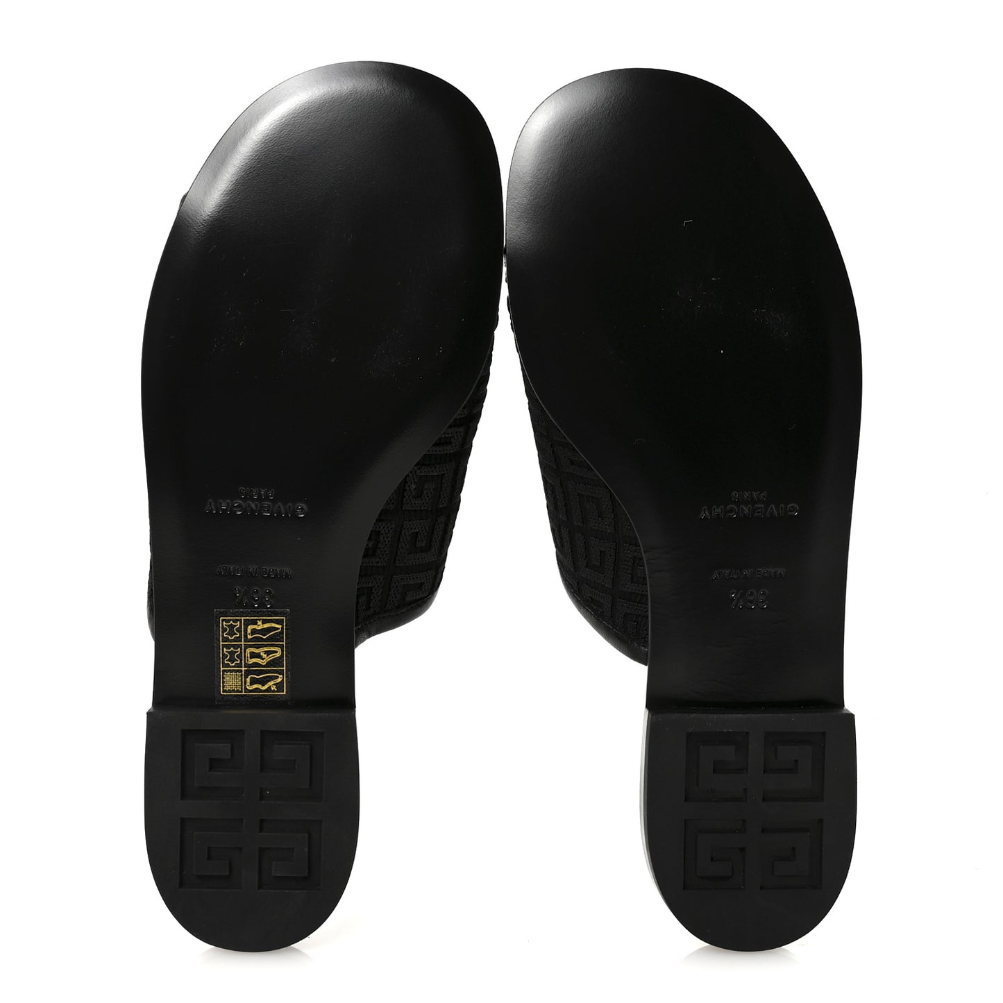 Jacquard 4G Logo Mule Slide Sandals 36.5 Black