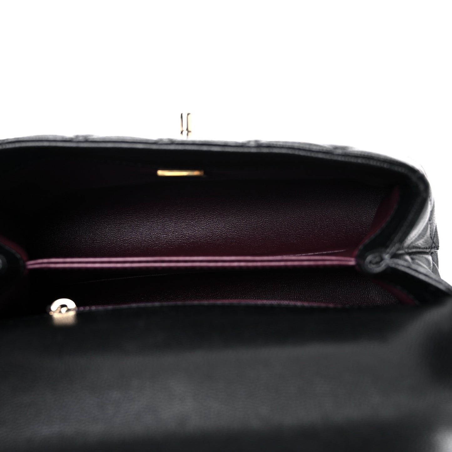 Caviar Quilted Mini Coco Handle Flap Black