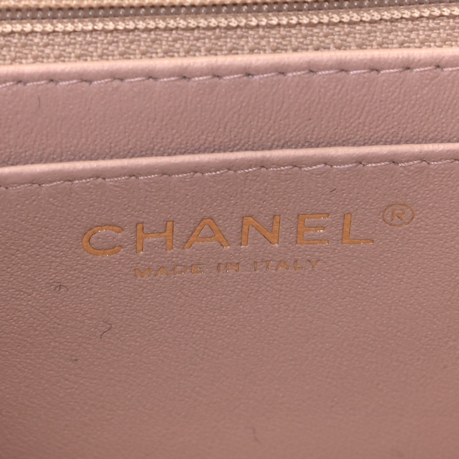 Chanel Lambskin Quilted Mini Rectangular Flap Beige 5 of 5