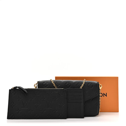 Louis Vuitton Empreinte Pochette Felicie Chain Wallet Black 14 of 14