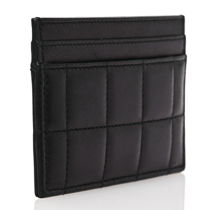 Saint Laurent Lambskin Carre Quilted Gaby Card Case Black 3 of 10