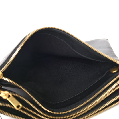 Celine Lambskin Large Trio Crossbody Bag Black 5 of 14