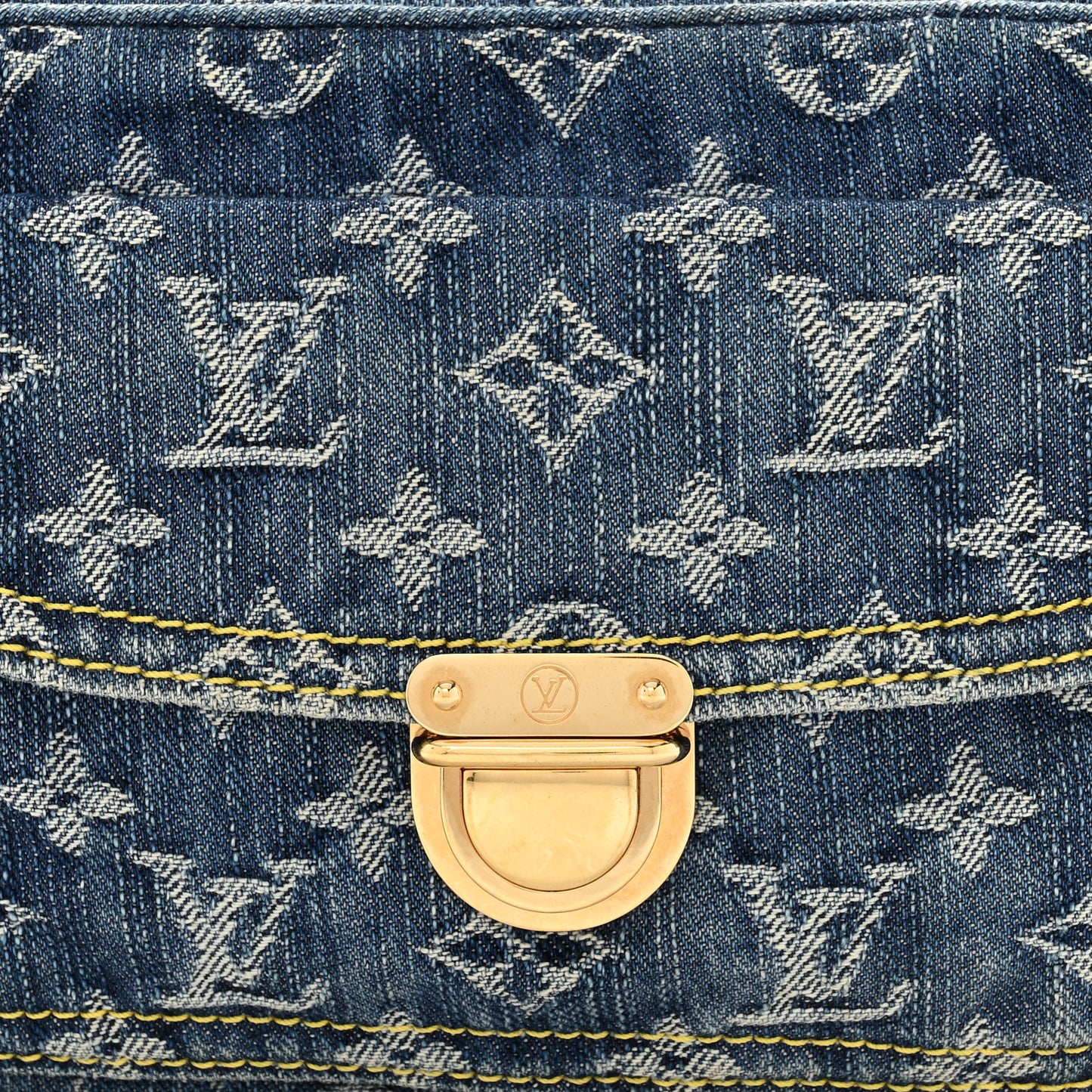 LOUIS VUITTON Monogram Denim Bum Bag Blue