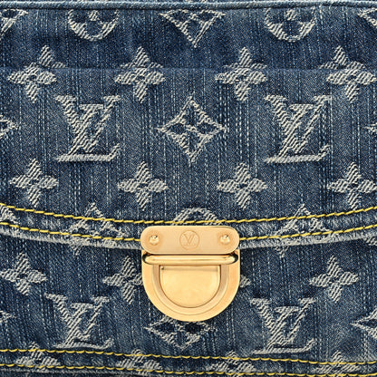Louis Vuitton LOUIS VUITTON Monogram Denim Bum Bag Blue 7 of 9