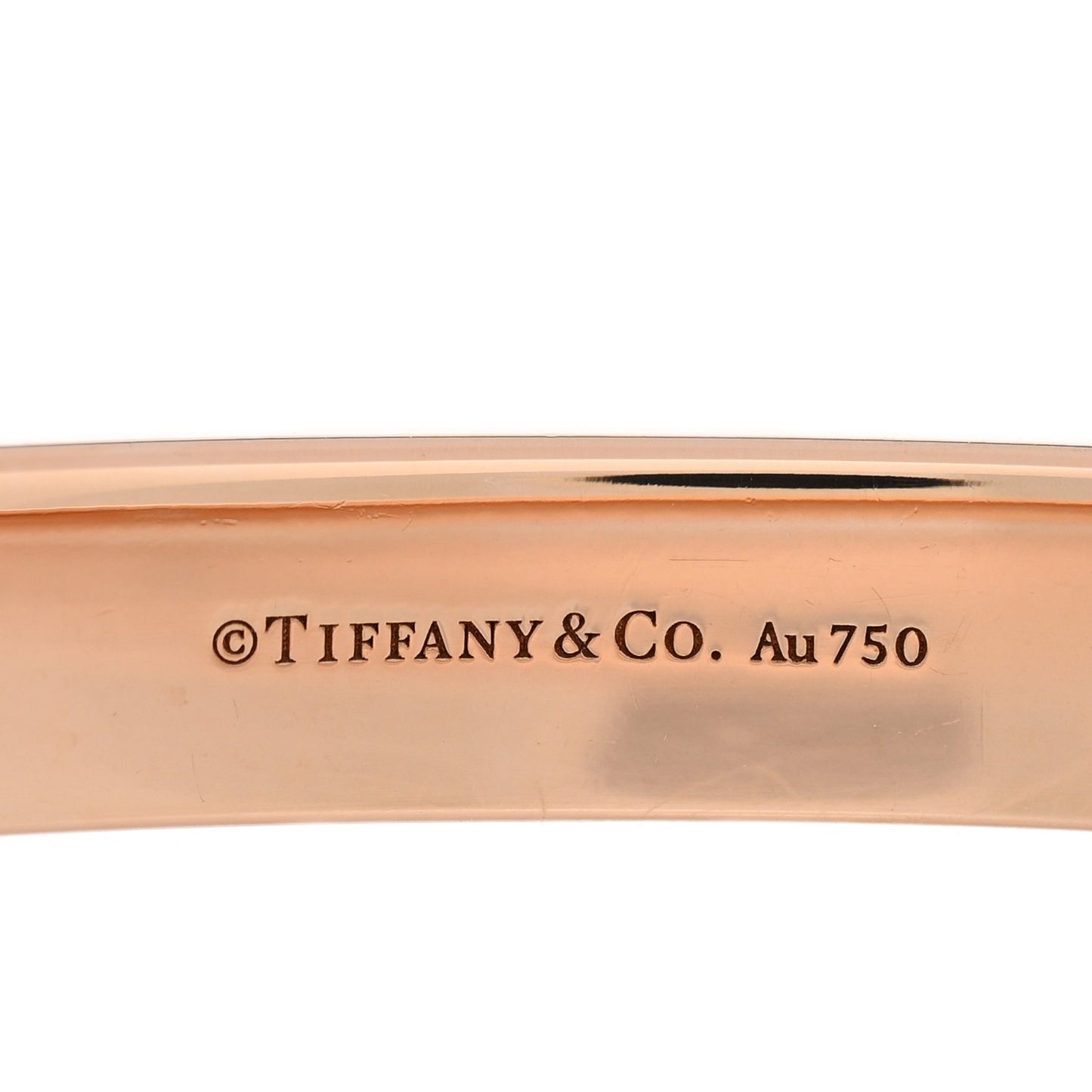 18K Rose Gold Diamond Logo Hinged Bangle Bracelet