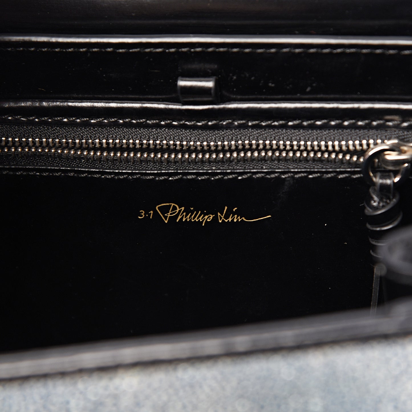 3.1 Smooth Calfskin Stingray Pashli Small Satchel Black