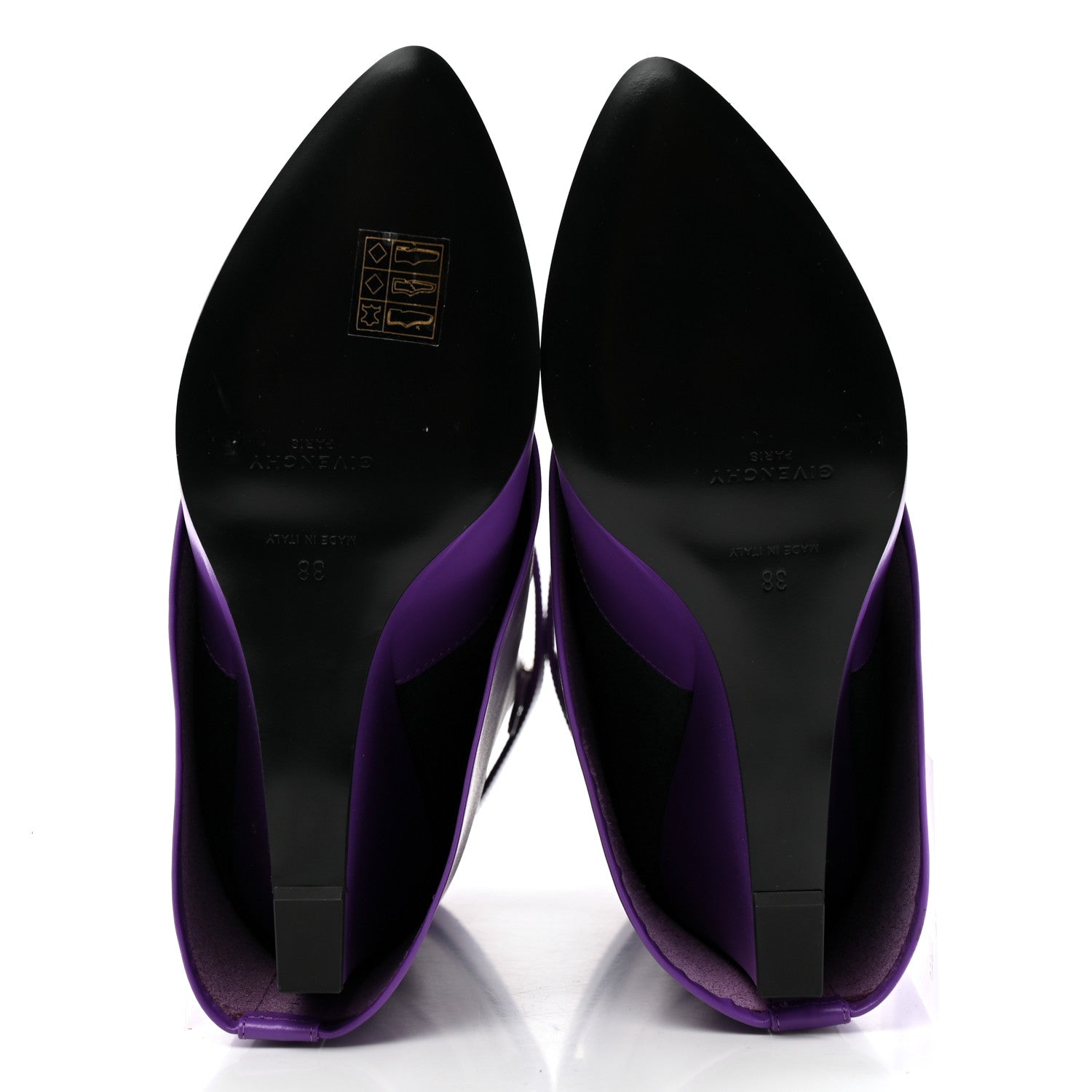 Givenchy Calfskin Shark Lock Ankle Boots 38 Ultraviolet 6 of 13