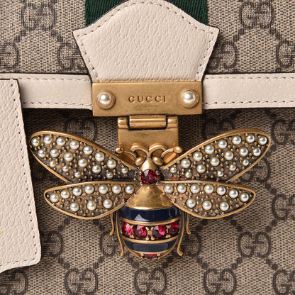Gucci GG Supreme Monogram Small Queen Margaret Top Handle Bag White 8 of 12