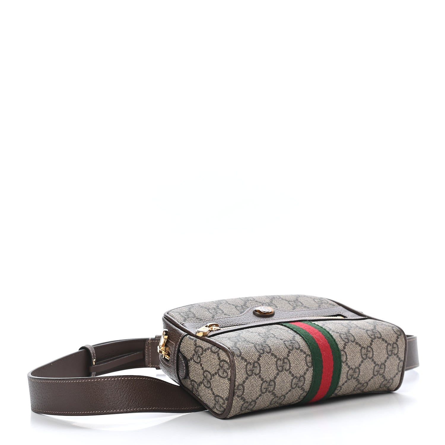 Gucci GG Supreme Monogram Small Ophidia Belt Bag 95 38 Dark Brown 3 of 9