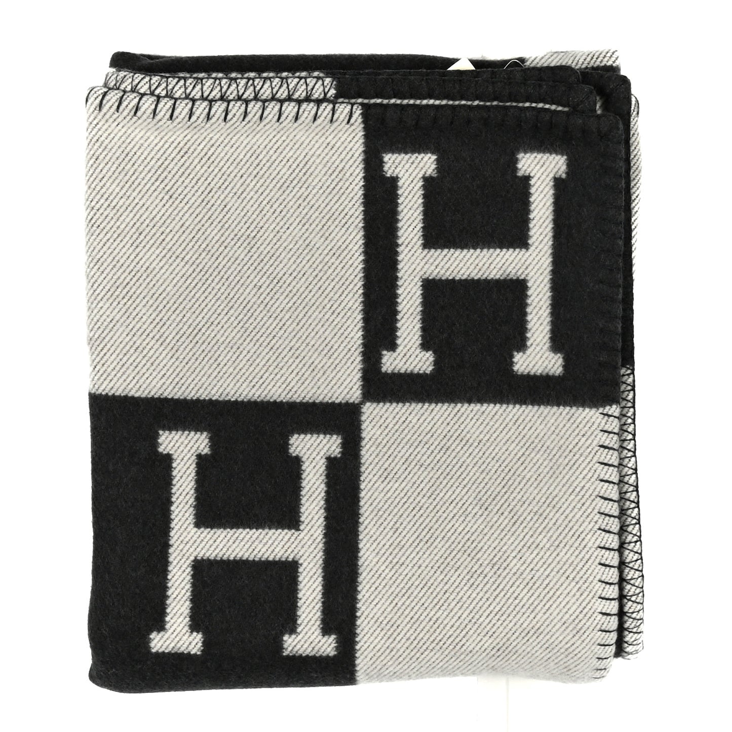 Wool Cashmere Avalon Blanket Ecru Gris Fonce