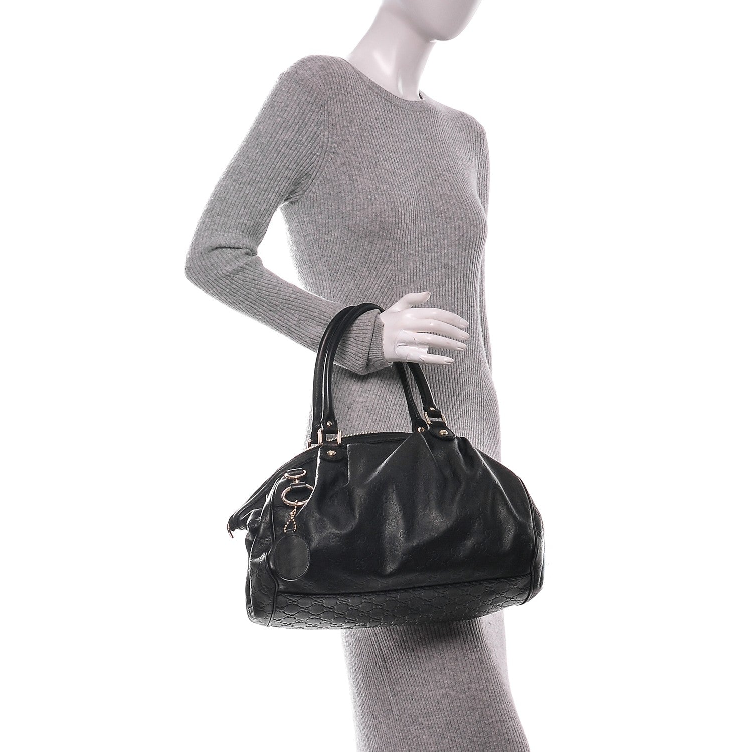 Gucci Guccissima Medium Sukey Boston Black 2 of 8