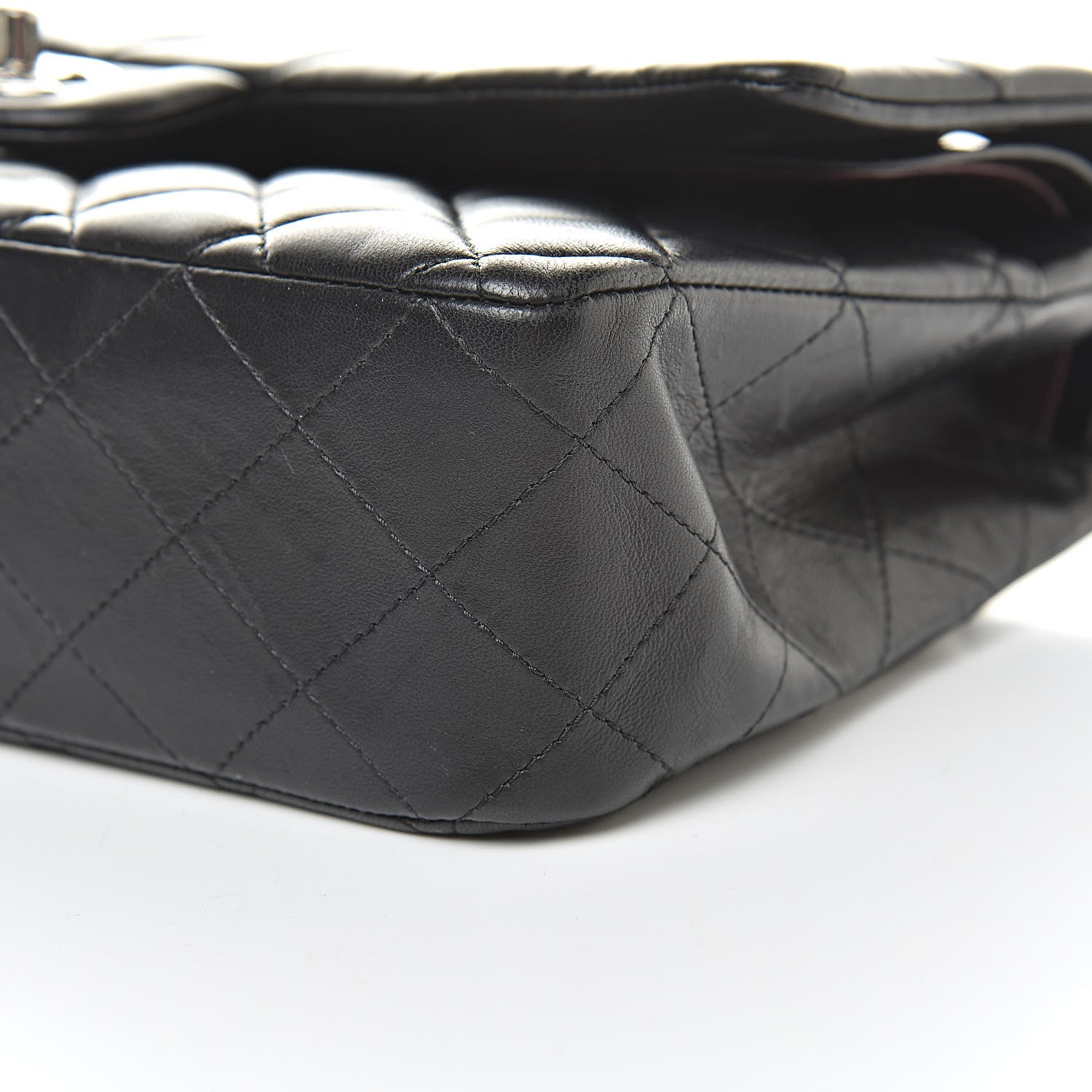 Chanel Lambskin Quilted Medium Double Flap Black 10 of 17